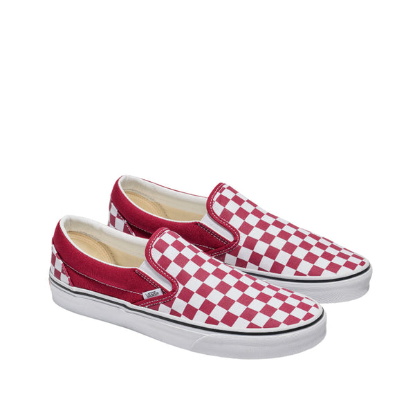 Tennis Slip On unisex color vino y blanco