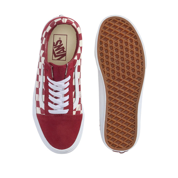 Tennis Old Skool unisex color rojo y blanco