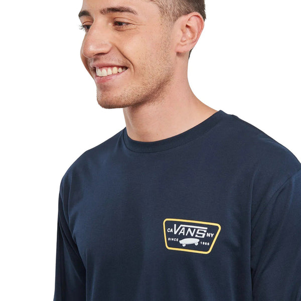 Camiseta manga larga Back para hombre color navy